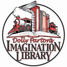 Dolly Parton's Imagination Library Books with train bookends